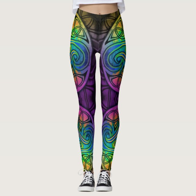 Leggings Celtic triskele bunte (Devant)