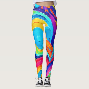 Leggings Cercles Abstraits colorés Peinture