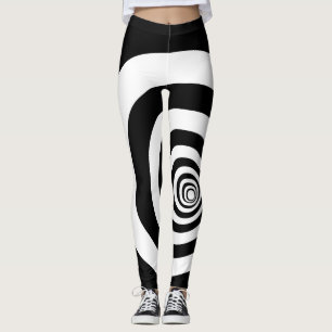 Leggings Cercles concentrés de l'illusion optique hypnotiq
