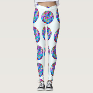 Leggings cercles d'amour colorés