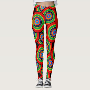Leggings Cercles et anneaux rétro