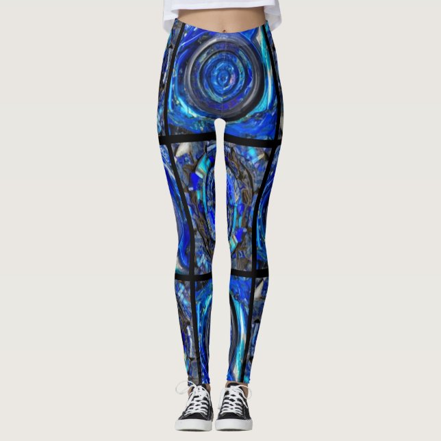 Leggings Cercles fractaux mosaïque (Devant)