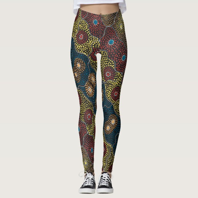 Leggings Cérémonie des femmes et créatrice de peinture corp (Devant)