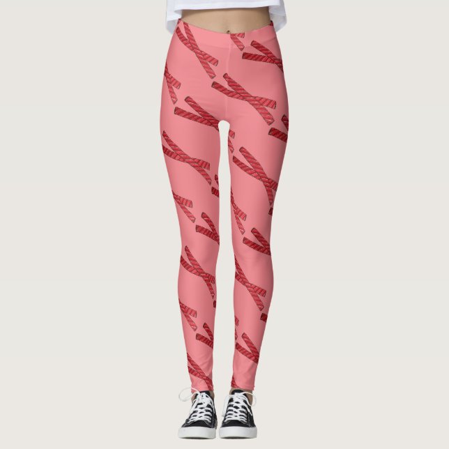 Leggings Cerise Rouge Licorice Whihid Licorice Twist Candy (Devant)