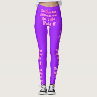 Leggings Cette reine ne suit jamais les règles rose pâle