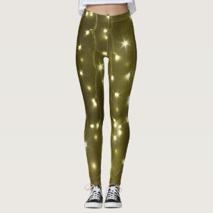 Leggings Chaîne dorée étincelante de lumières Leger