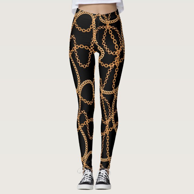 Leggings Chaînes d'or Luxe  (Devant)