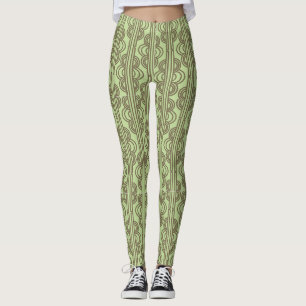 Leggings Chaînes ovales vertes