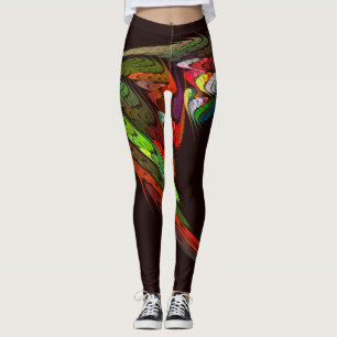 Leggings Chameleon Art Abstrait