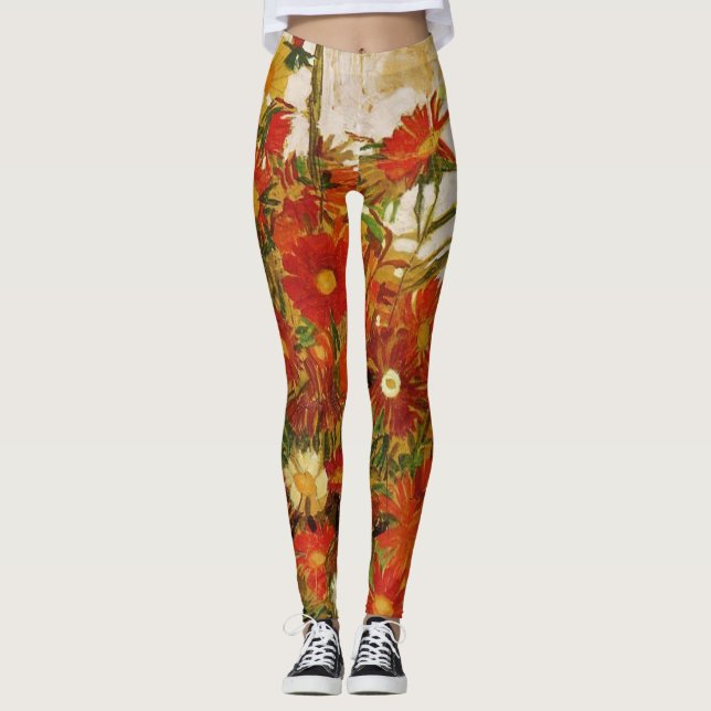 Leggings Champ de fleurs par Egon Schiele (Devant)