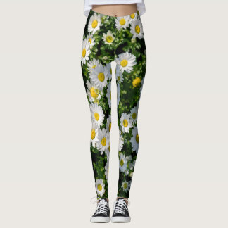 Leggings Champ de marguerite du printemps : Arrière - plan
