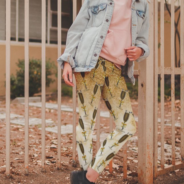 Leggings Champagne Nouvel An Célébration de la Parties scin (Créateur téléchargé)