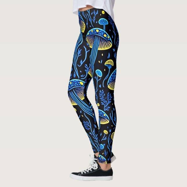 Leggings Champignon Néon Psychedelique (Gauche)
