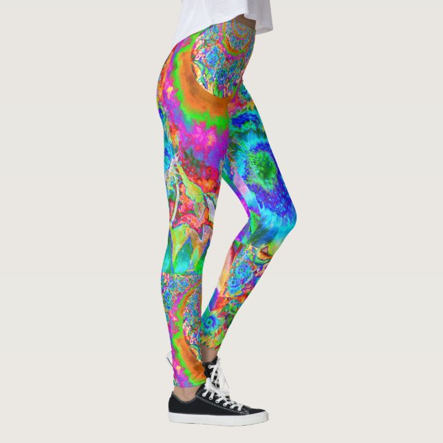 Leggings champs de tournesol pour toujours - bleu (Droite)