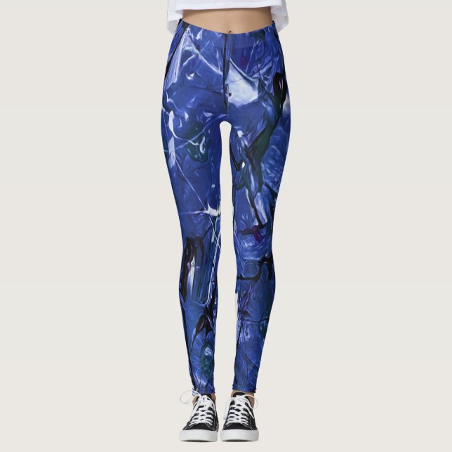 Leggings Chaos bleu (Devant)