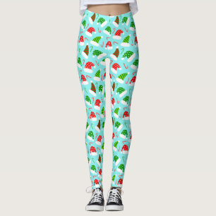 Leggings Chapeaux et Sucres de canne de Noël Motif de Noël