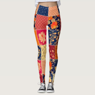 Leggings Charme d'appareillage : mélange floral et géométri