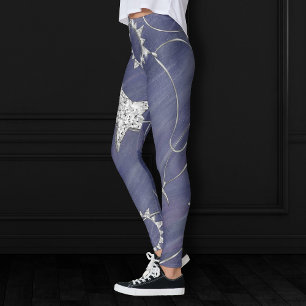 Leggings Charming mystique Étoiles de lune d'argent Sun A