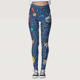 Leggings Chat cosmos cosmonaute fusée
