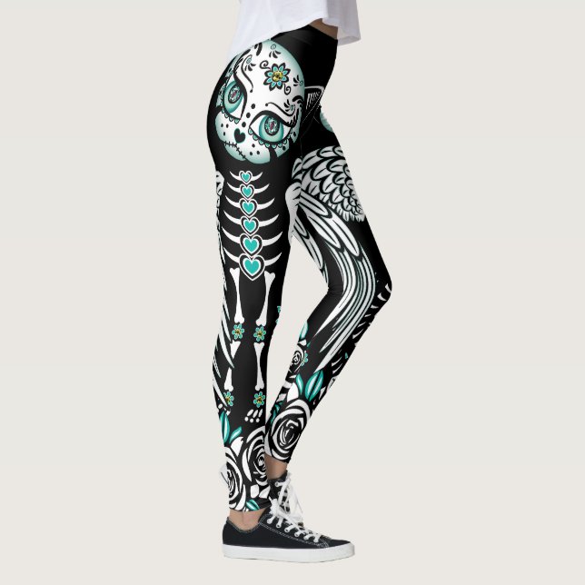 Leggings Chat de crâne de sucre (Droite)