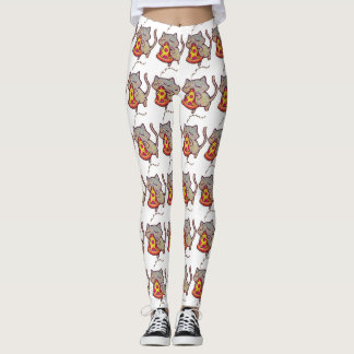 Leggings Chat de pizza ! Guêtres