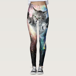 Leggings Chat drôle dans l'espace