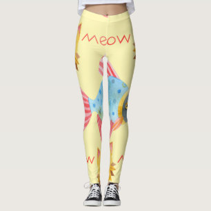 Leggings Chat Motif mignonne Colorful Animaux Animaux