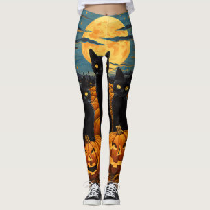 Leggings Chat noir Halloween Amoureux de les chats Starry N