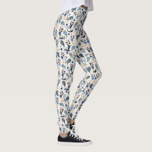 Leggings Chat Paisley vintage 1960