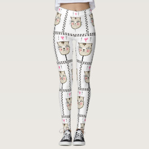 Leggings Chaton/Chat et jambières de coeur
