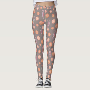 Leggings Chats et guêtres de fleurs