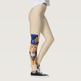 Leggings Chaussettes haut-de-forme chat Rose Bleue