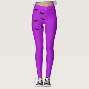 Leggings Chauves-souris noires Violet * Halloween de n'impo