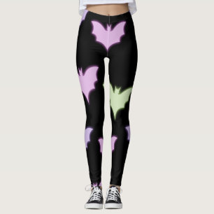 Leggings Chauves-souris violet rose néon coloré Halloween