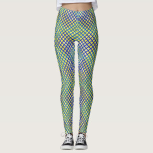 Leggings Cheker motif diagonal Bleu 02.w Bis oculaire