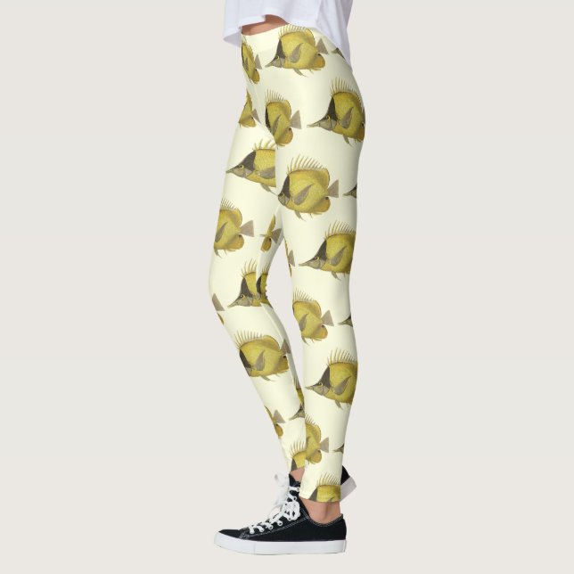 Leggings Chelmon Tropical Jaune Longirostris, Poisson Vinta (Gauche)