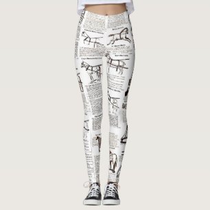 Leggings Cheval Antique Publicité Journal Art