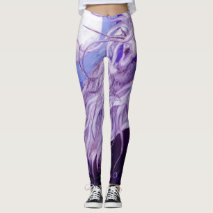 Leggings Cheval bleu pourpre lunaire de Pegasus de lunes de