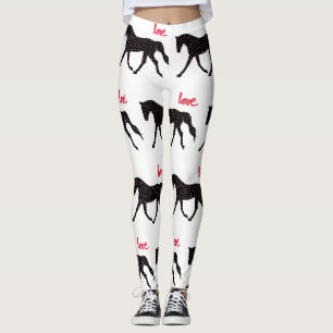 Leggings Cheval, coeurs et amour