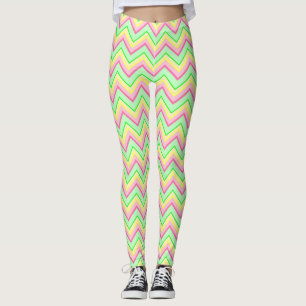 Leggings Chevron Multicolore Sur Tout Le Design Pantalon Yo