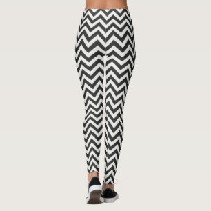 Leggings Chevron noir blanc