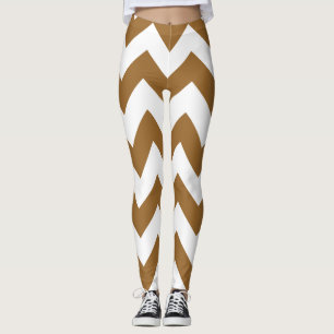 Leggings Chevrons Brown neutres au sucre