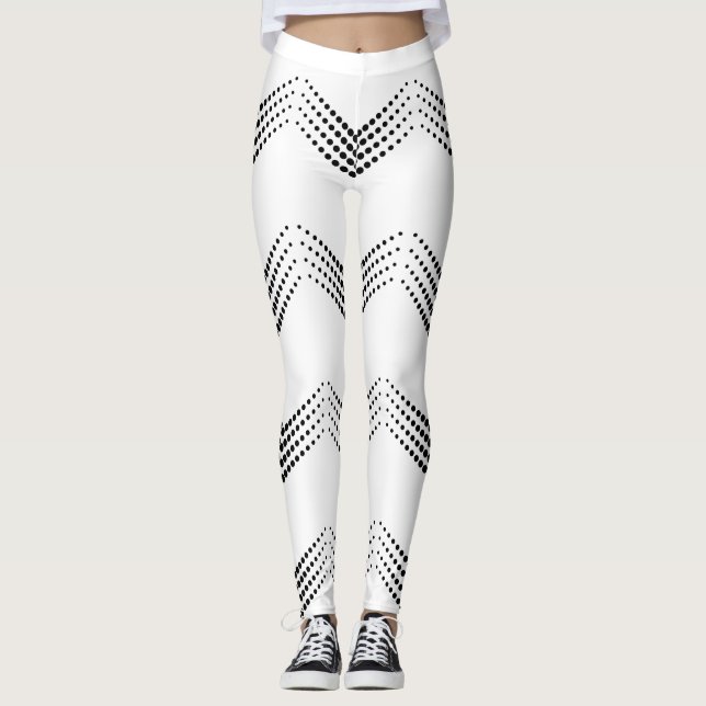 Leggings Chevrons demi-tonalités Abstraits (Devant)