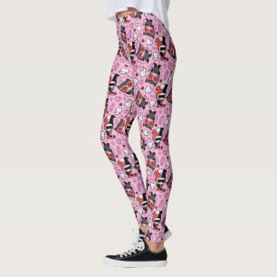 Leggings Chibi Catwoman, Harley Quinn & Kittens Motif