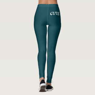 Leggings Chic Élégant Bleu Sarcelle 