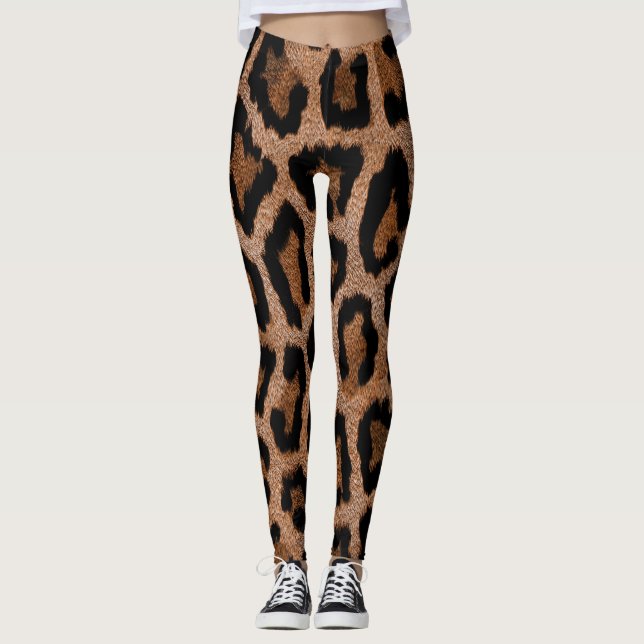 Leggings Chic Motif Leopard tendance (Devant)