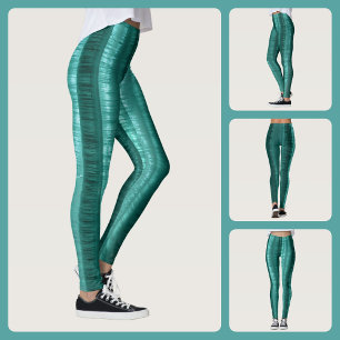 Leggings Chic rayé sarcelle