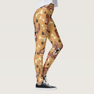 Leggings chien de chien mignon thème animal cool motif