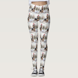 Leggings Chien de Dachshund à Noël de neige