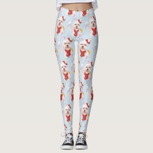 Leggings Chien de Noël avec Sucre de canne